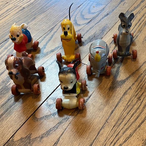 Walt Disney Other - Vintage DISNEY Animal Pull Toys Set